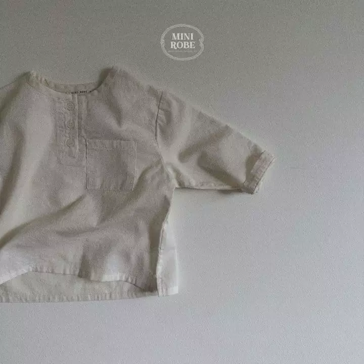 Mini Robe - Korean Baby Fashion - #babyfashion - Henry Neck Shirt - 8