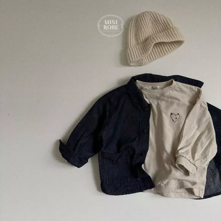 Mini Robe - Korean Baby Fashion - #babyfashion - Bio Denim Shirt - 12