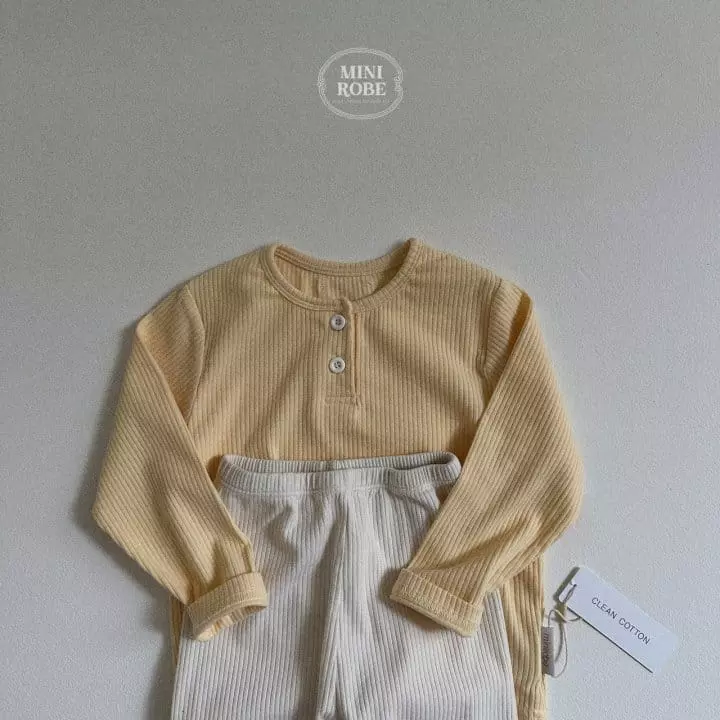 Mini Robe - Korean Baby Fashion - #babyfashion - Concon Top Bottom Set - 3