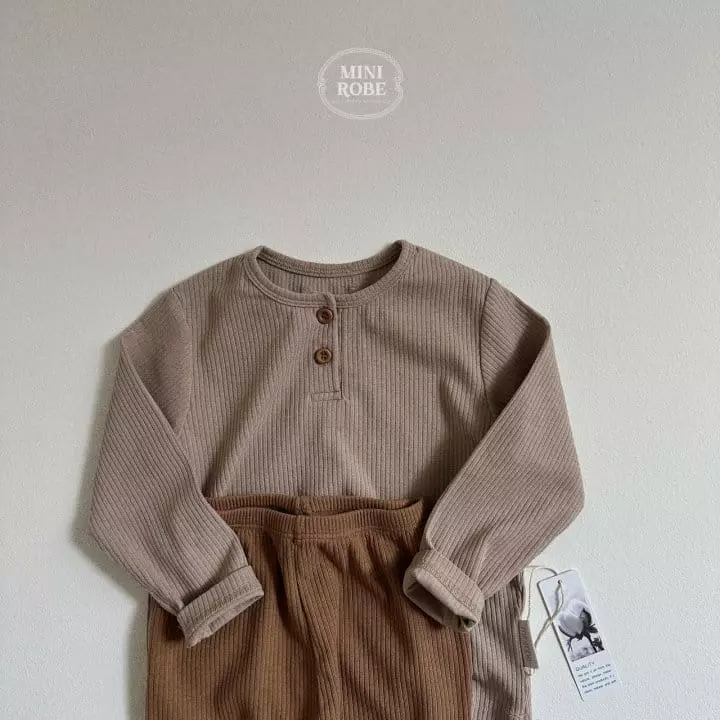 Mini Robe - Korean Baby Fashion - #babygirlfashion - Concon Top Bottom Set - 5