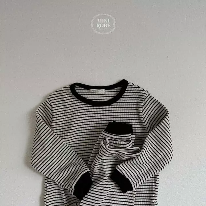 Mini Robe - Korean Baby Fashion - #babyfever - Cocoa Top Bottom Set - 4