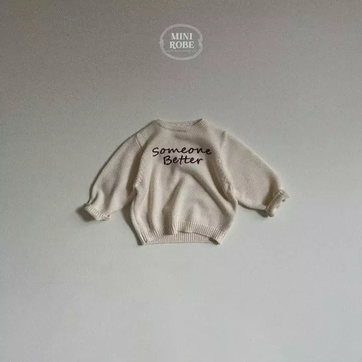 Mini Robe - Korean Baby Fashion - #babygirlfashion - Some One Round Knit Tee - 4