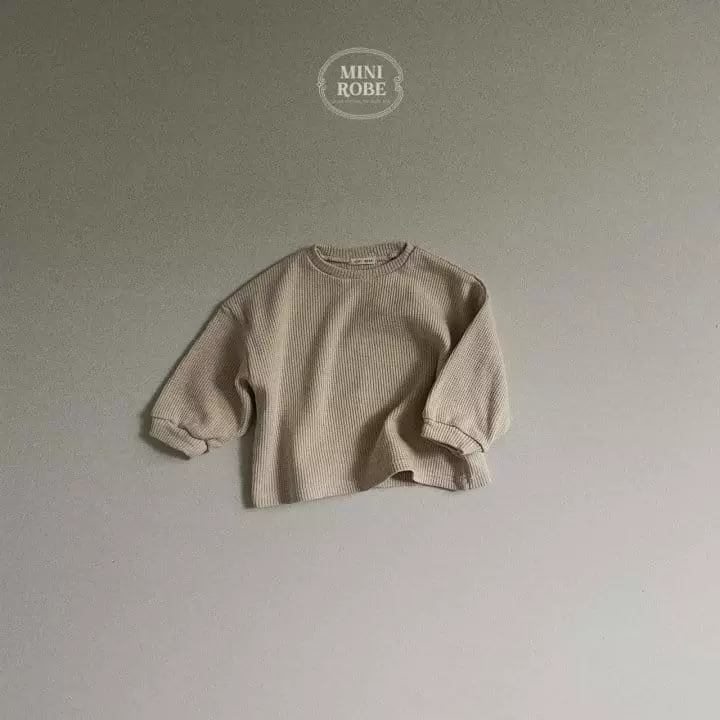 Mini Robe - Korean Baby Fashion - #babylifestyle - Waffle Sweatshirt