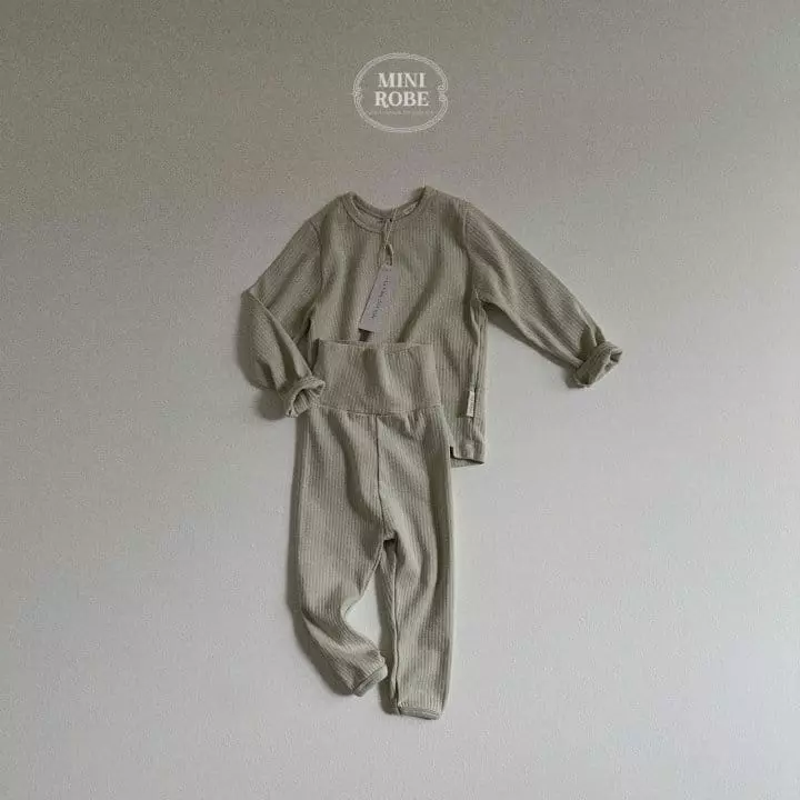 Mini Robe - Korean Baby Fashion - #babygirlfashion - Pure Top Bottom Set - 4
