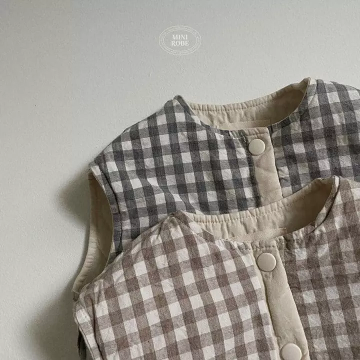 Mini Robe - Korean Baby Fashion - #babyoninstagram - Check Reversible - 3
