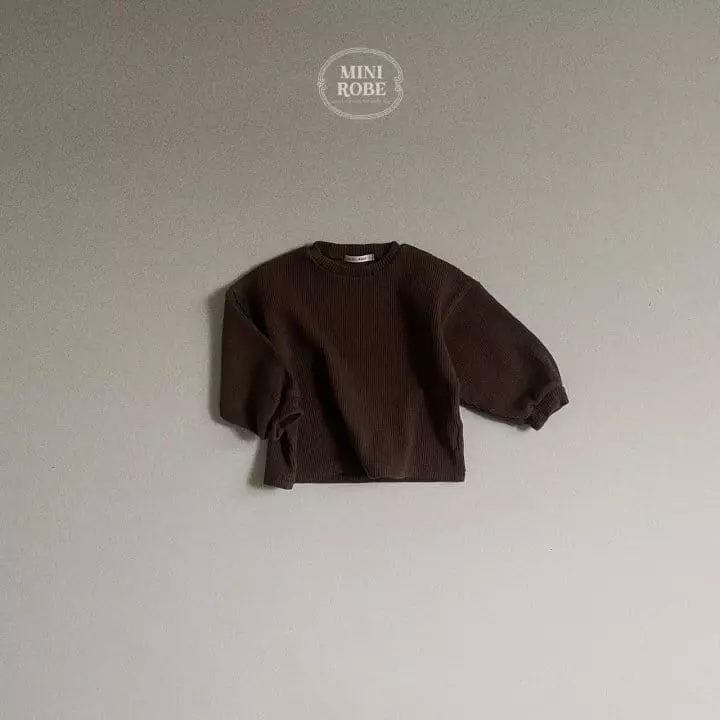 Mini Robe - Korean Baby Fashion - #babyoninstagram - Waffle Sweatshirt - 2