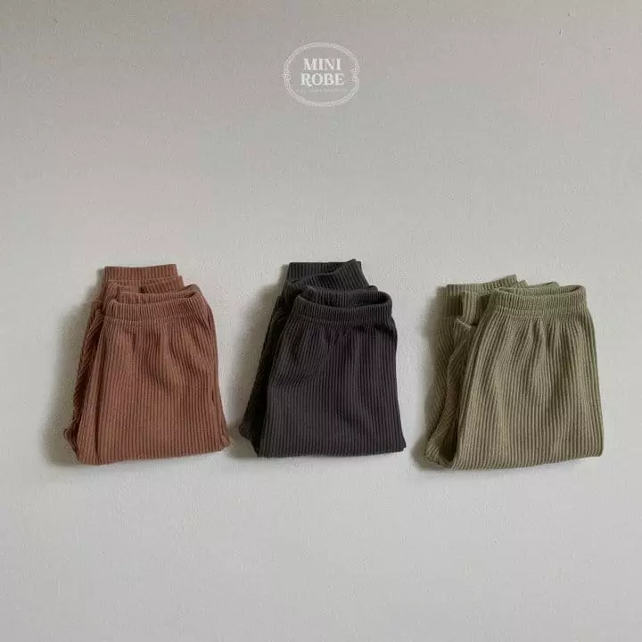 Mini Robe - Korean Baby Fashion - #babyoninstagram - Autumn Rib Pants - 2