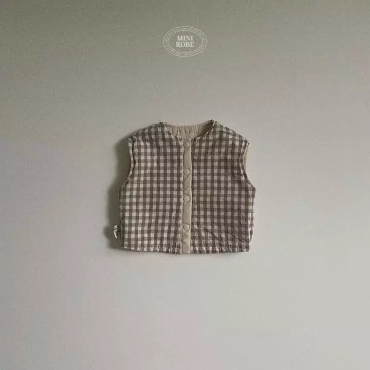 Mini Robe - Korean Baby Fashion - #babyoninstagram - Check Reversible - 4