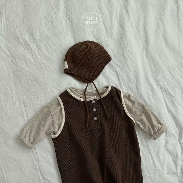 Mini Robe - Korean Baby Fashion - #babyootd - Wafle Jumpsuit - 10