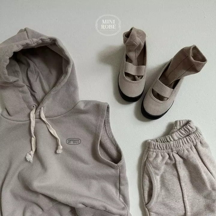 Mini Robe - Korean Baby Fashion - #babyootd - Green Hoody Vest - 9