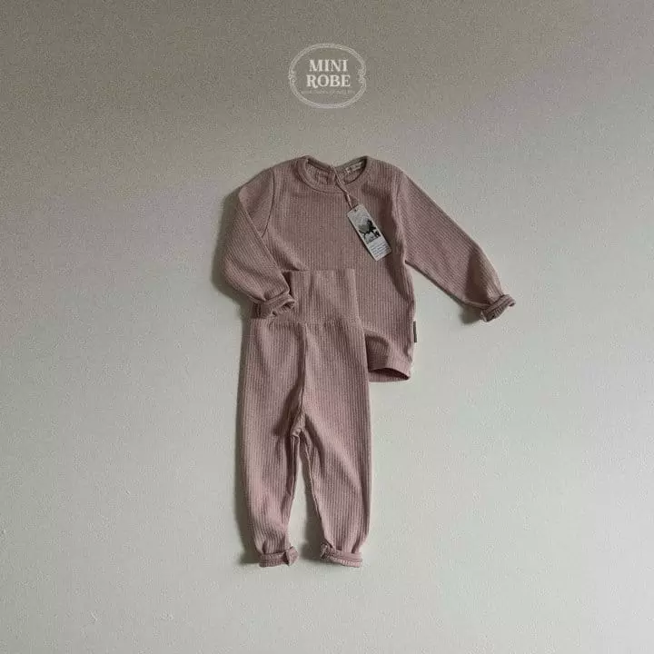Mini Robe - Korean Baby Fashion - #babyootd - Pure Top Bottom Set - 6