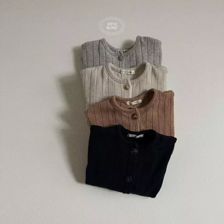 Mini Robe - Korean Baby Fashion - #babyoutfit - Latte Rub Cardigan - 2