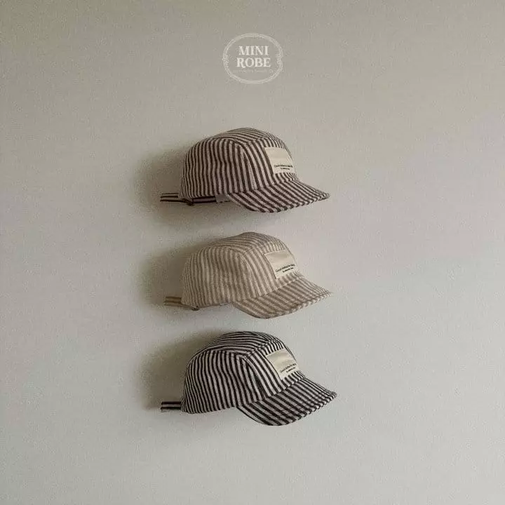 Mini Robe - Korean Baby Fashion - #babyoutfit - Column Stripes Cap