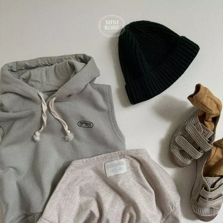 Mini Robe - Korean Baby Fashion - #babyoutfit - Green Hoody Vest - 11