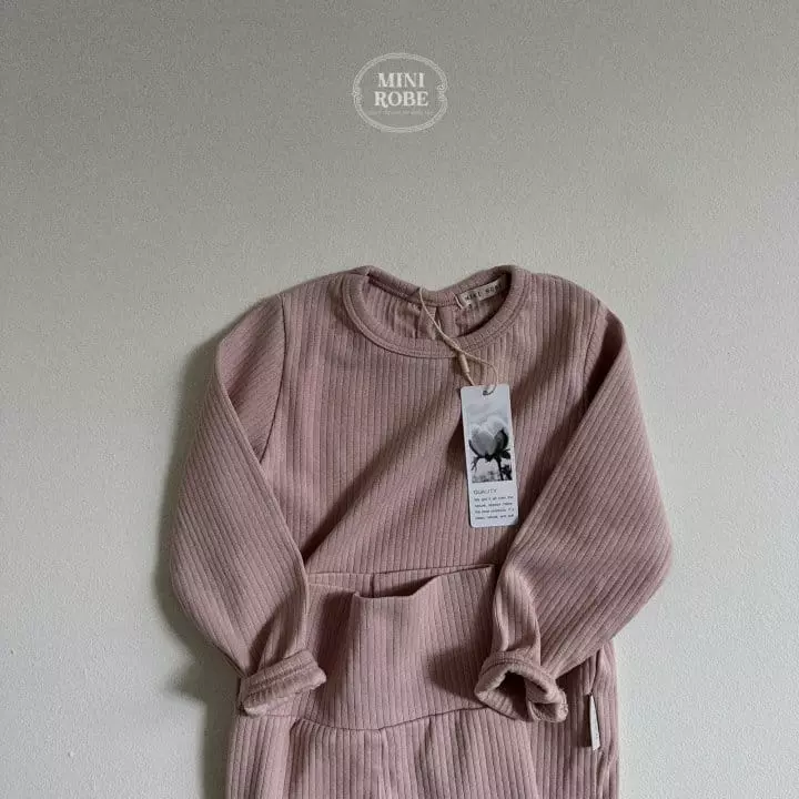 Mini Robe - Korean Baby Fashion - #babyoutfit - Pure Top Bottom Set - 7