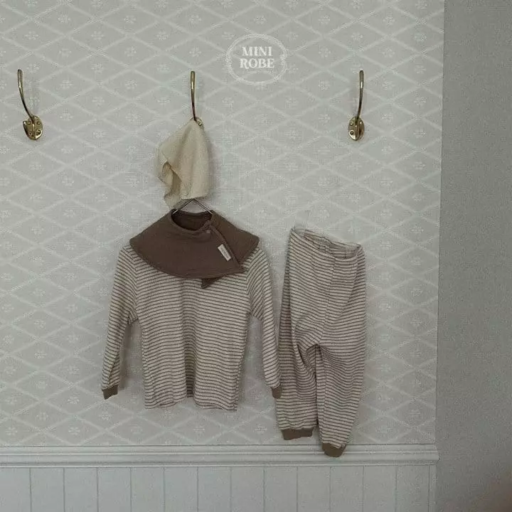 Mini Robe - Korean Baby Fashion - #babywear - Cocoa Top Bottom Set - 10