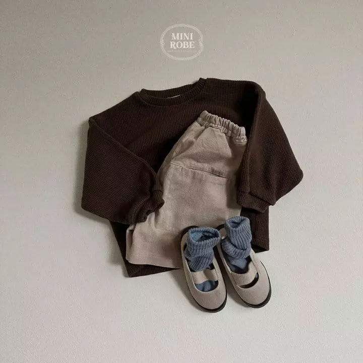 Mini Robe - Korean Baby Fashion - #onlinebabyboutique - Waffle Sweatshirt - 7