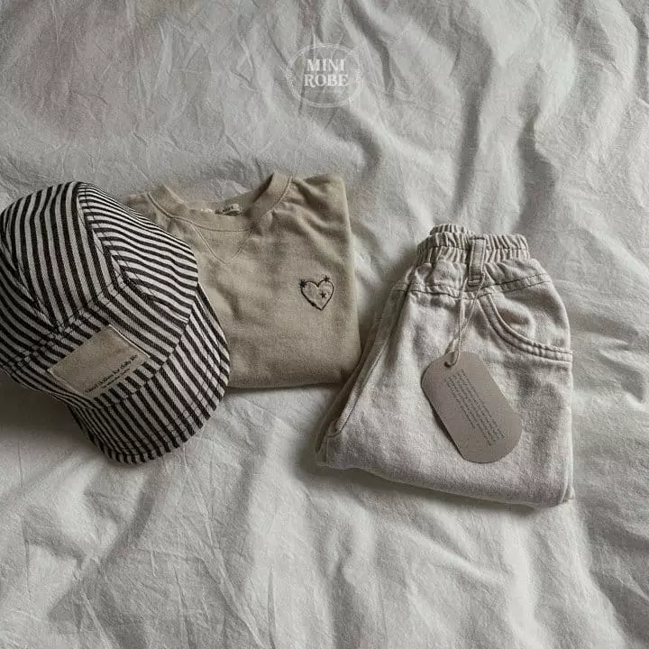 Mini Robe - Korean Baby Fashion - #onlinebabyboutique - Heart Star Round Tee - 8