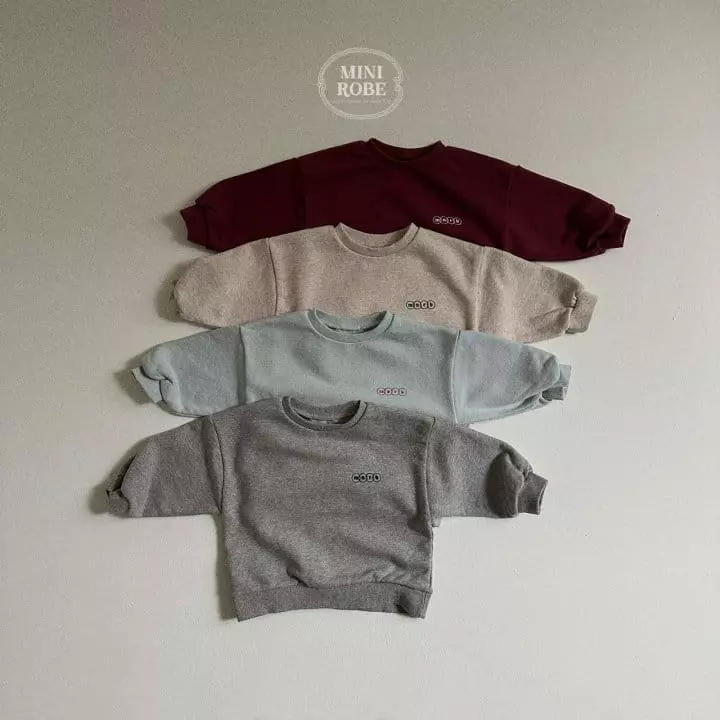 Mini Robe - Korean Baby Fashion - #onlinebabyshop - Point Sweatshirt