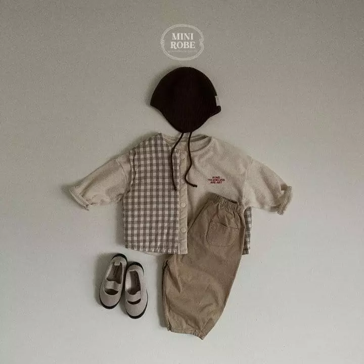 Mini Robe - Korean Baby Fashion - #onlinebabyshop - Check Reversible - 9