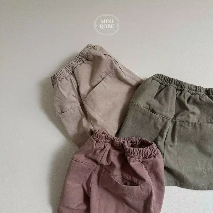 Mini Robe - Korean Baby Fashion - #onlinebabyshop - Big Pocket Short - 7