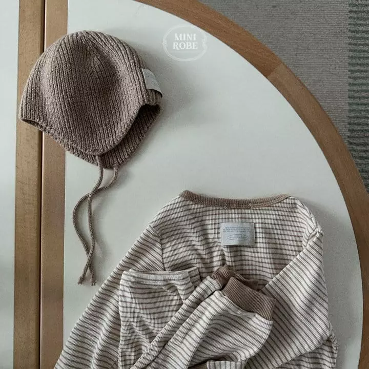 Mini Robe - Korean Baby Fashion - #onlinebabyshop - Cocoa Top Bottom Set - 12