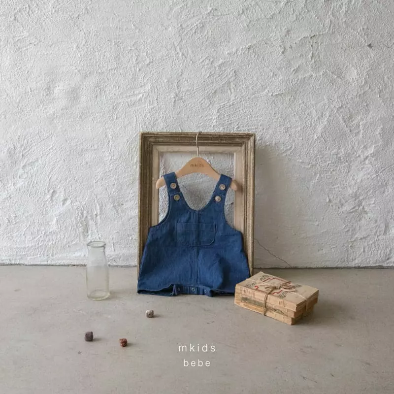 Mkids - Korean Baby Fashion - #babyboutiqueclothing - Bebe Dungarees Bodysuit - 2