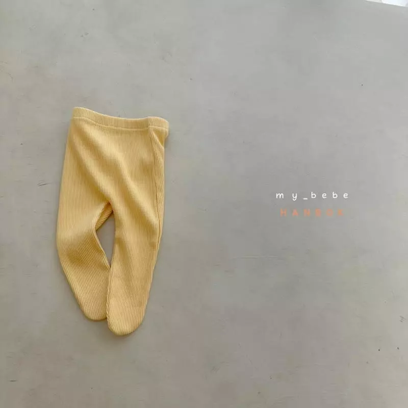My Bebe - Korean Baby Fashion - #babyoutfit - Daily Rib Foot Leggings - 6