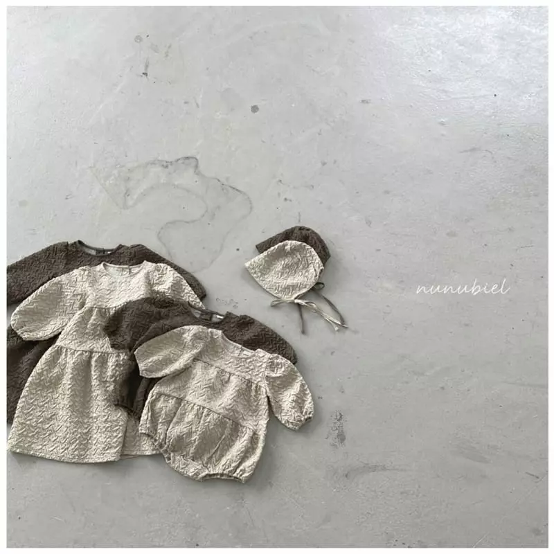 Nunubiel - Korean Baby Fashion - #babyoninstagram - Cancan Romper Bonnet Set - 3
