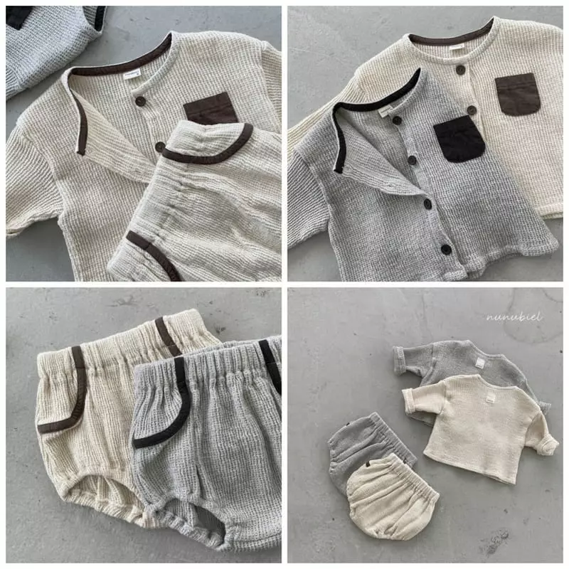 Nunubiel - Korean Baby Fashion - #babyoutfit - Bebe Malon Top Bottom Set - 3