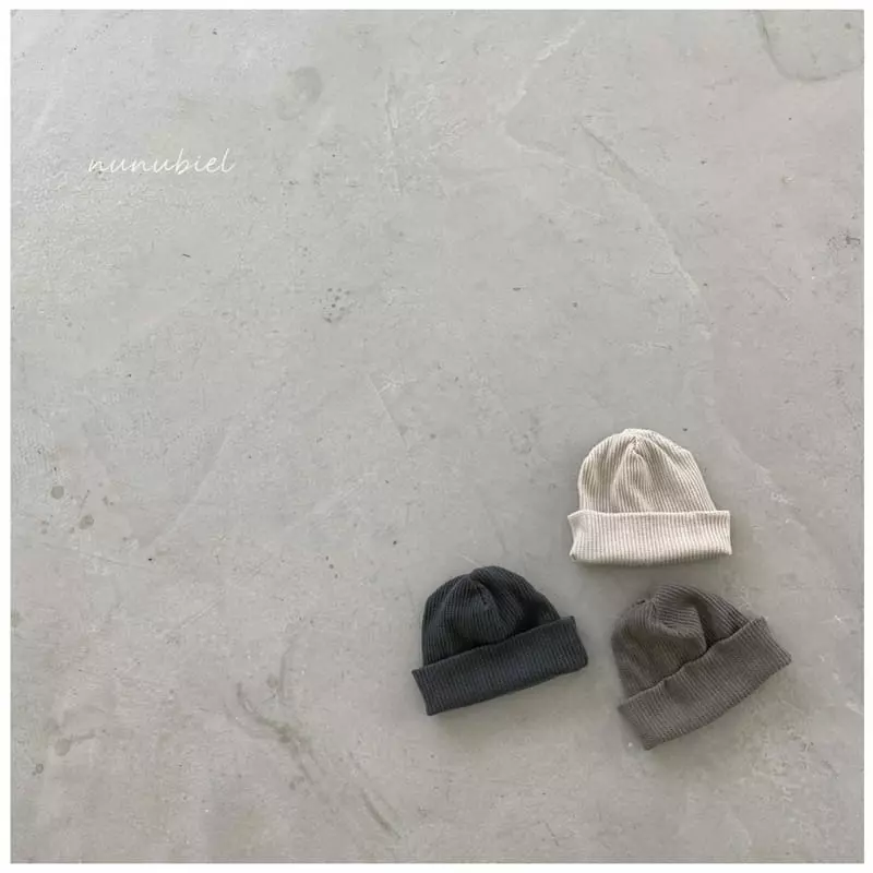 Nunubiel - Korean Baby Fashion - #babyoutfit - Pigment Waffle Beanie