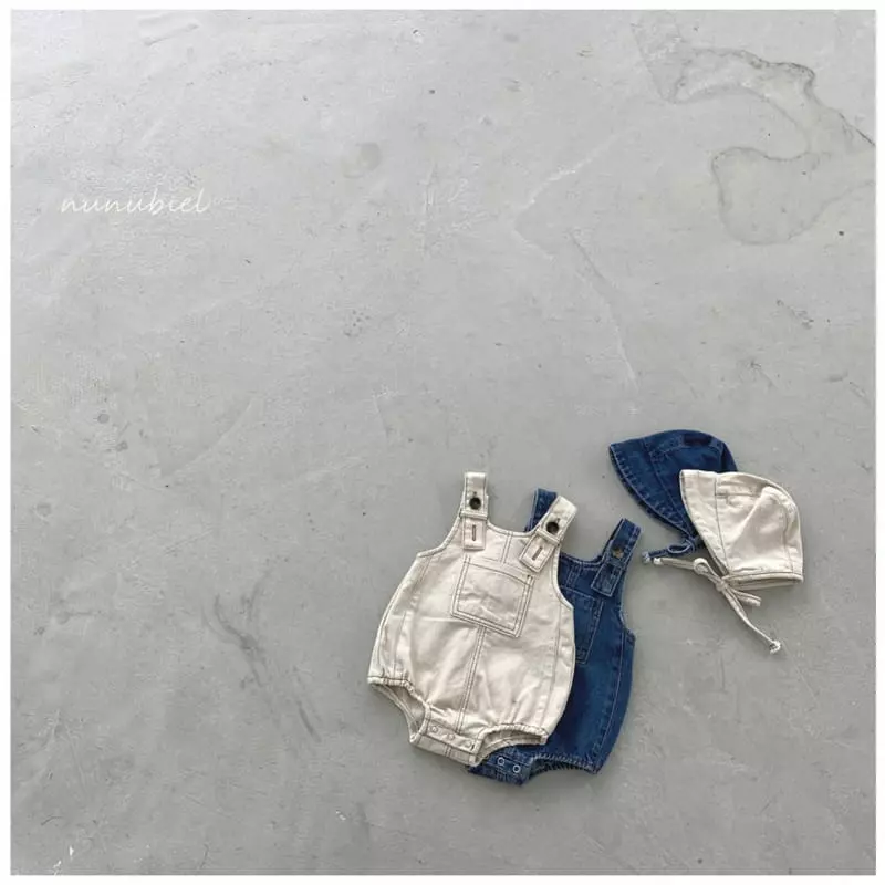 Nunubiel - Korean Baby Fashion - #babywear - Ponny Denim Bonnet Set - 2