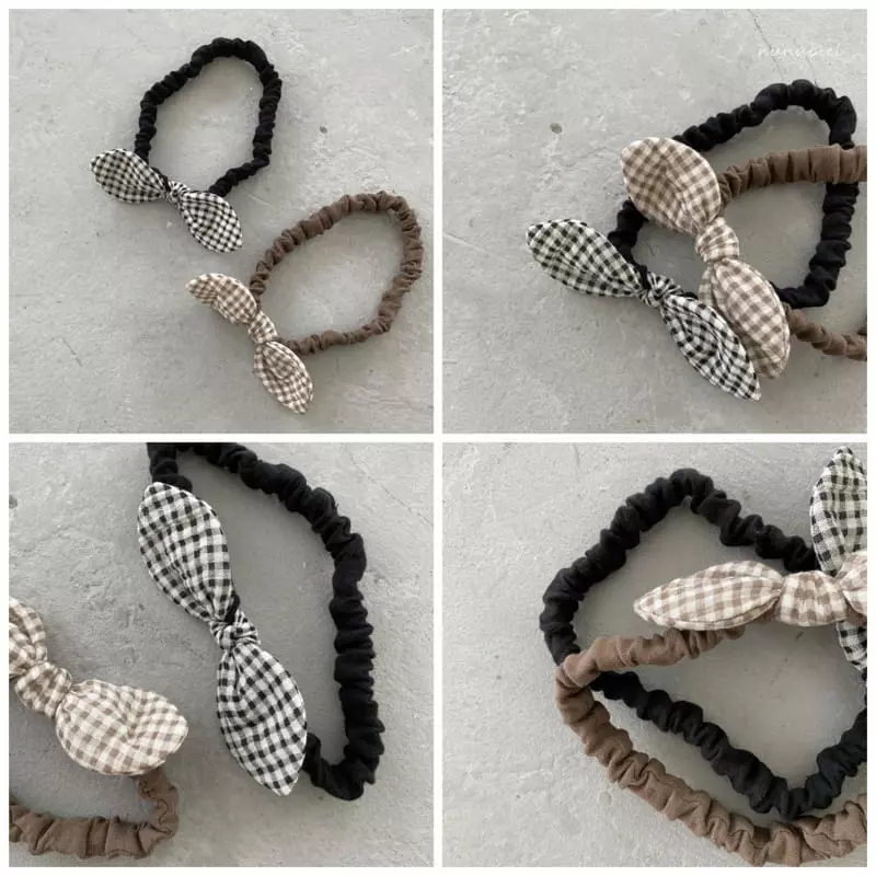 Nunubiel - Korean Children Fashion - #childrensboutique - Check Hairband - 2
