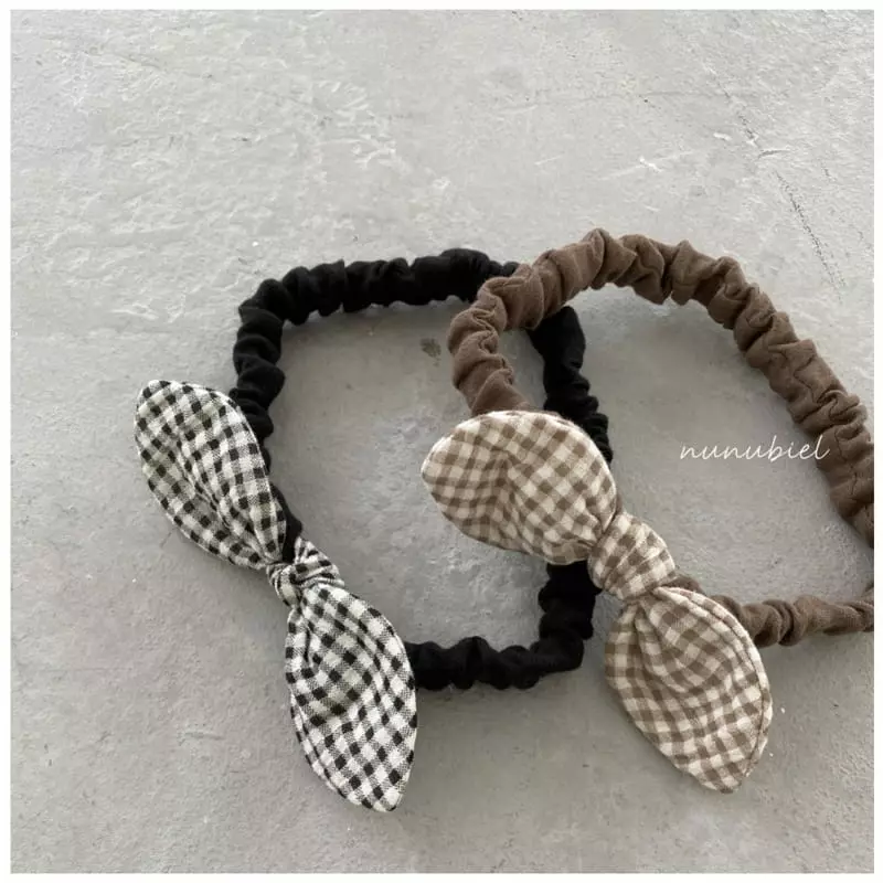 Nunubiel - Korean Children Fashion - #designkidswear - Check Hairband - 3