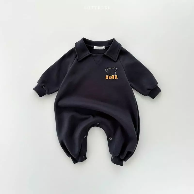 Oott Bebe - Korean Baby Fashion - #babyboutique - Bear Volume Collar Bodysuit - 5