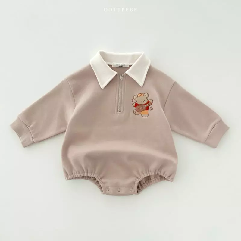 Oott Bebe - Korean Baby Fashion - #babyboutique - Dinga Collar Bodysuit - 2
