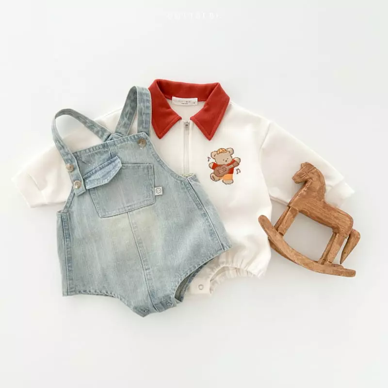 Oott Bebe - Korean Baby Fashion - #babyboutique - Dinga Collar Bodysuit - 3