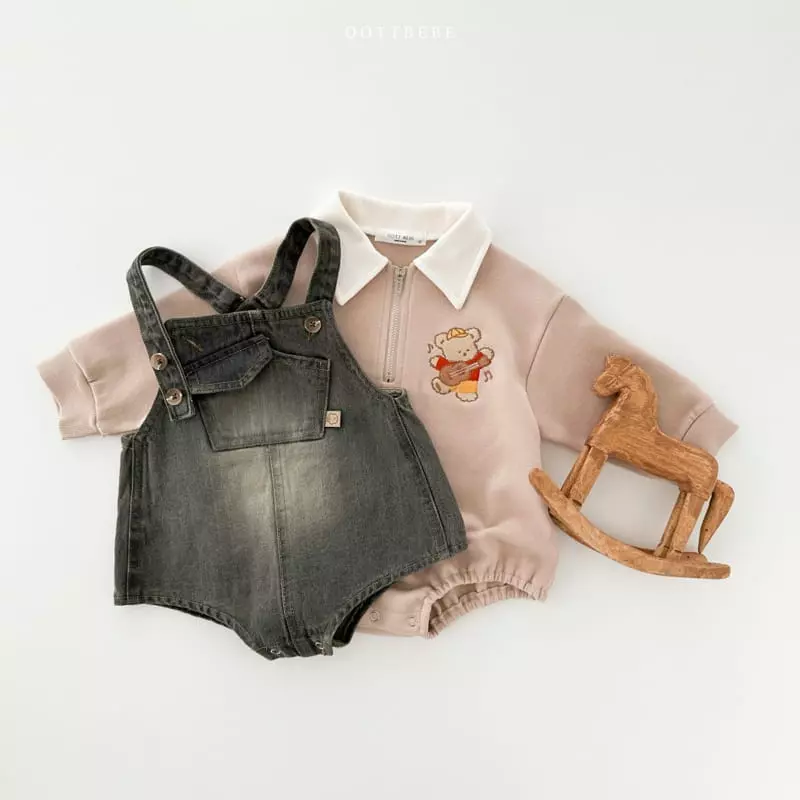 Oott Bebe - Korean Baby Fashion - #babyboutique - Dinga Collar Bodysuit - 4