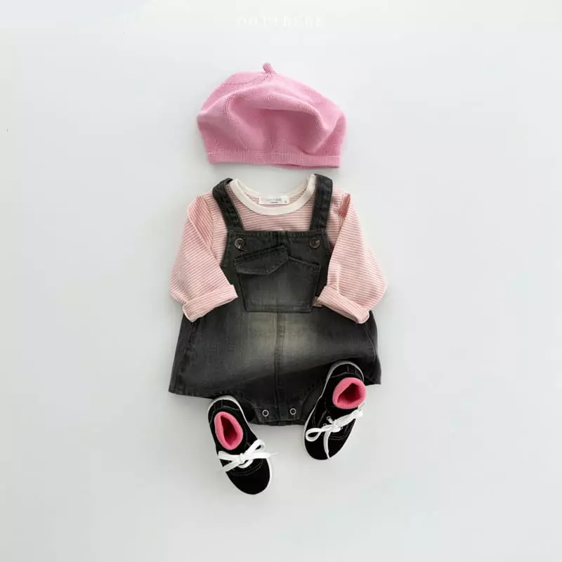 Oott Bebe - Korean Baby Fashion - #babyfever - Tintin Denim Bebe Bodysuit - 7