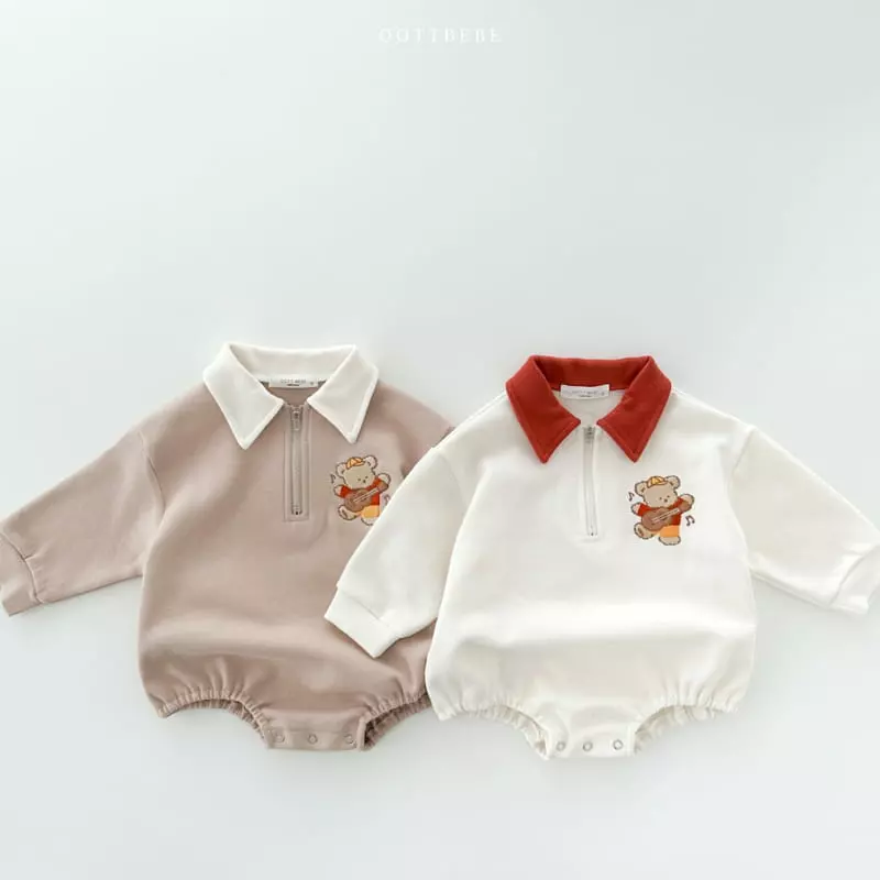 Oott Bebe - Korean Baby Fashion - #babyoutfit - Dinga Collar Bodysuit - 12