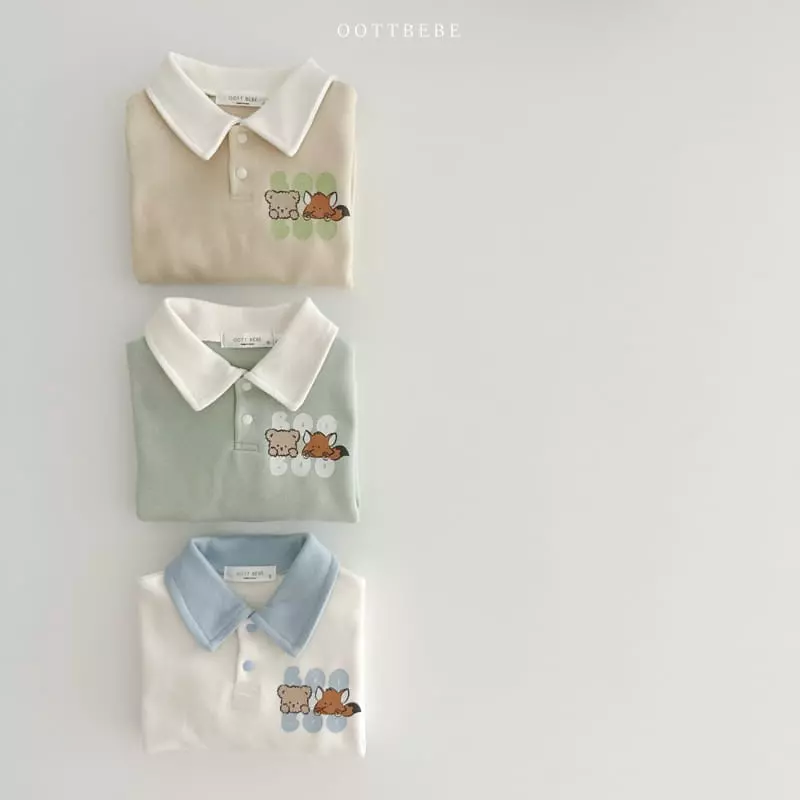 Oott Bebe - Korean Baby Fashion - #onlinebabyshop - Bbu Bbu Collar Bodysuit - 7