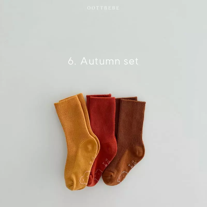 Oott Bebe - Korean Children Fashion - #childrensboutique - Rainbow Socks Autumm Set - 2