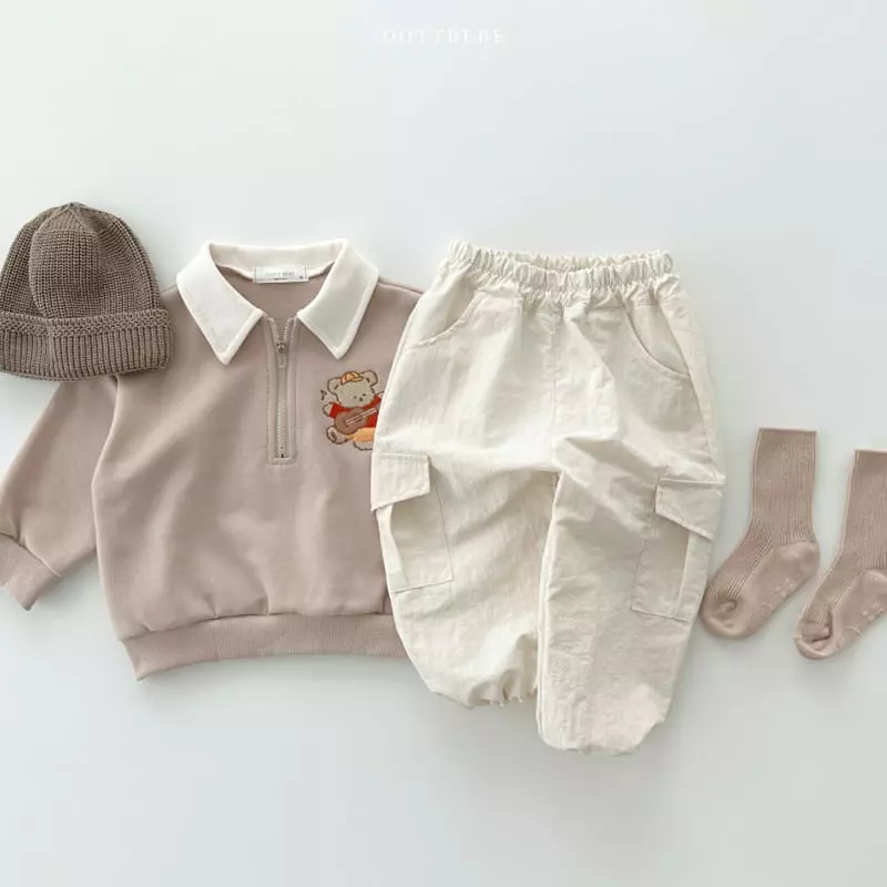 Oott Bebe - Korean Children Fashion - #kidsshorts - Dinga collar Sweatshirt - 7