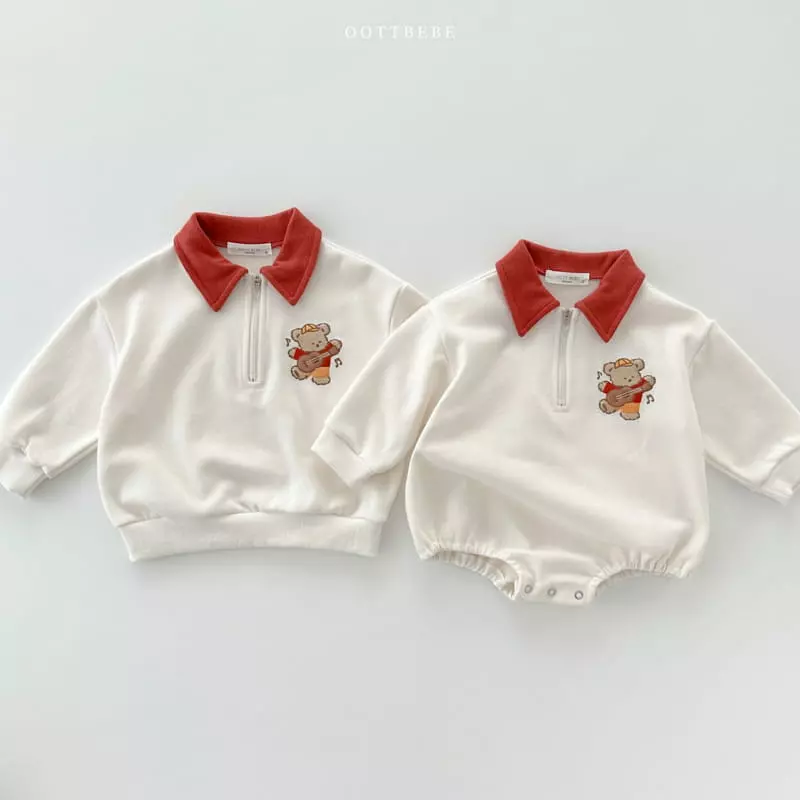 Oott Bebe - Korean Children Fashion - #kidsstore - Dinga collar Sweatshirt - 8