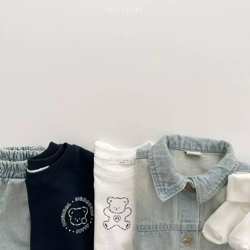 Oott Bebe - Korean Children Fashion - #kidzfashiontrend - Tintin Denim Baggy Pants - 10