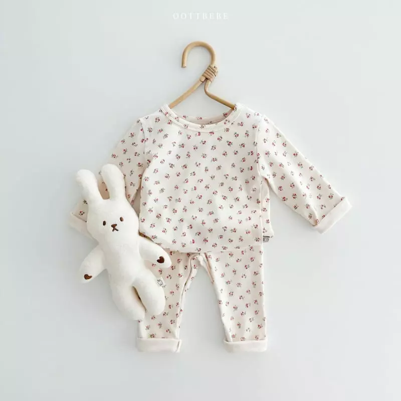 Oott Bebe - Korean Children Fashion - #littlefashionista - Bunny Flower Easywear