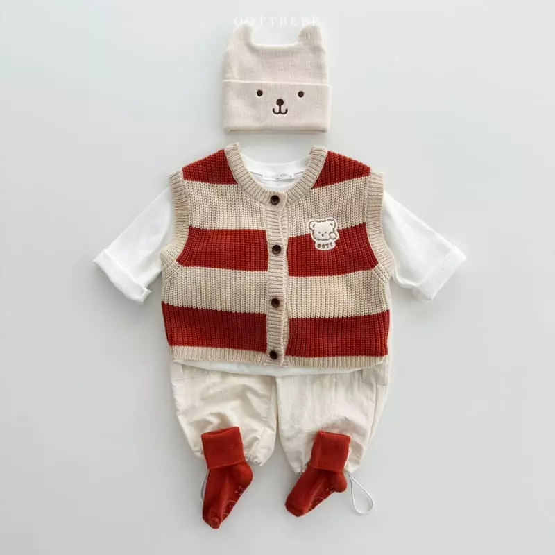 Oott Bebe - Korean Children Fashion - #todddlerfashion - Ring Ding Dong Knit Vest - 8