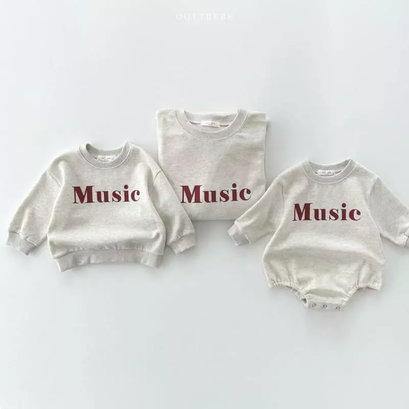 Oott Bebe - Korean Women Fashion - #romanticstyle - Music Sweatshirt Mom - 7
