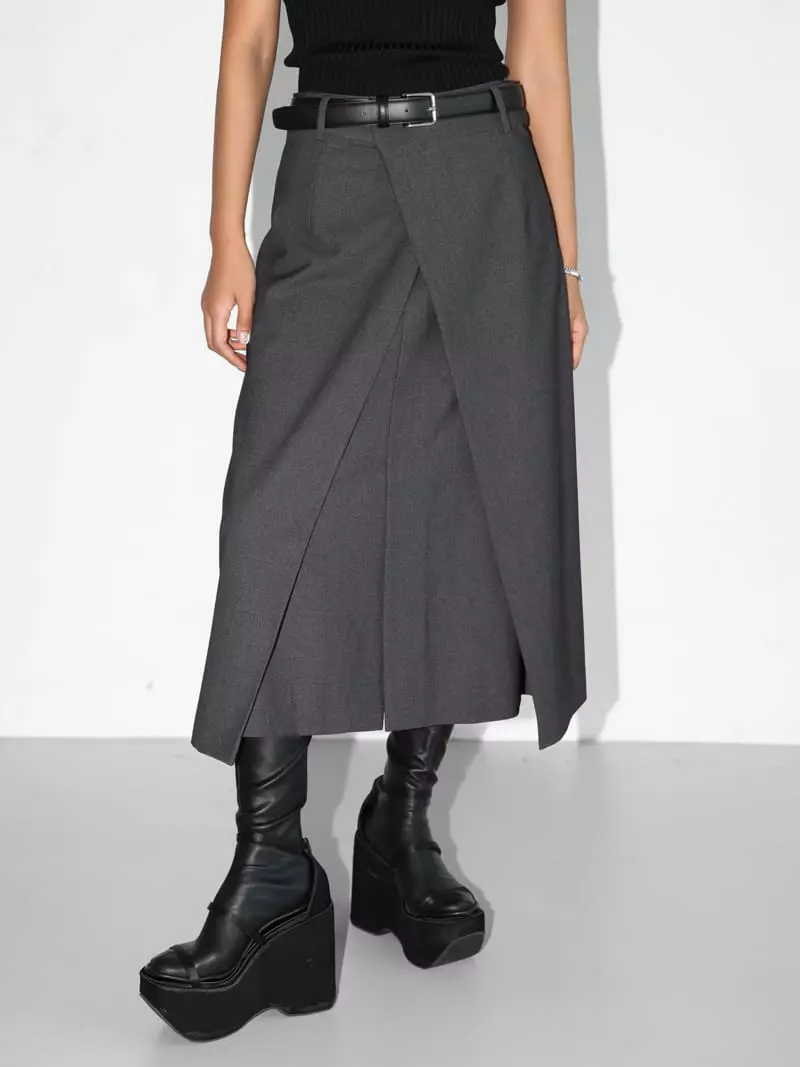 Paper Moon - Korean Women Fashion - #romanticstyle - Classic Midi Plare Skirt - 5