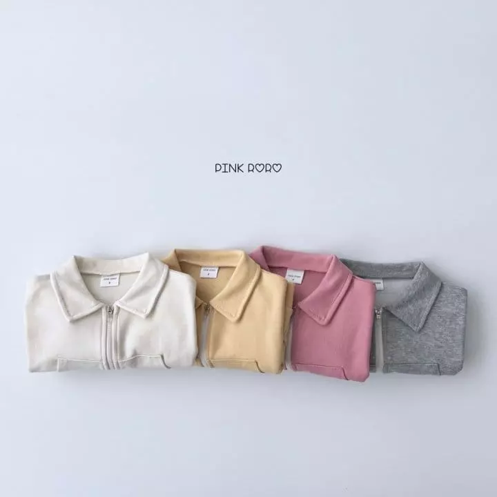 Pink Roro - Korean Children Fashion - #fashionkids - Coco Collar Short Zip-up - 4